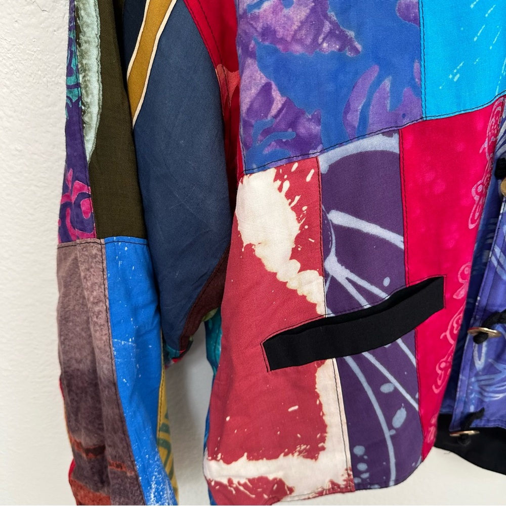 Colorful Patchwork Women's Jacket - Picture 3 of 14